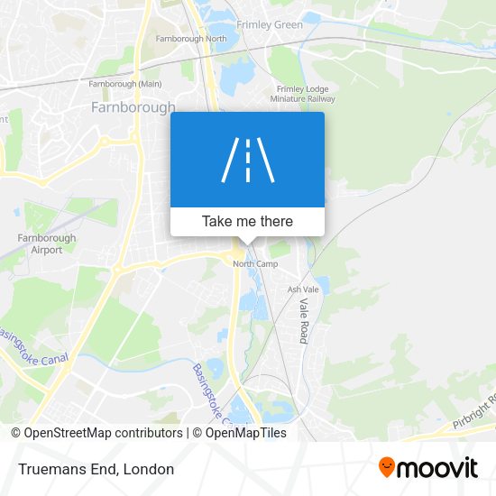 Truemans End map