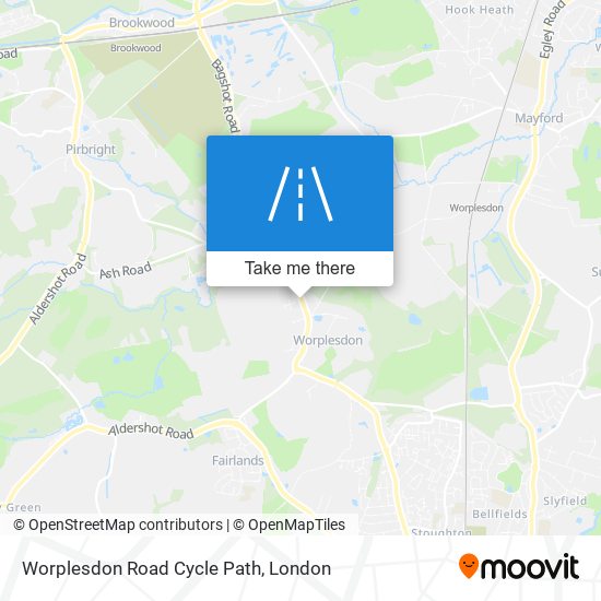 Worplesdon Road Cycle Path map