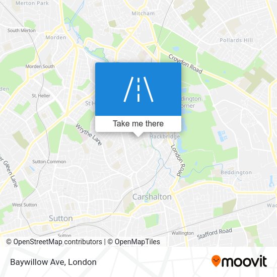Baywillow Ave map