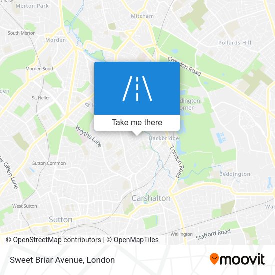 Sweet Briar Avenue map