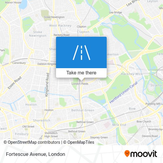 Fortescue Avenue map
