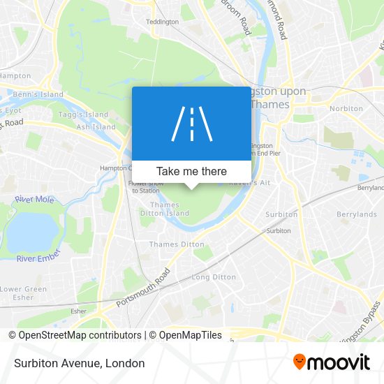 Surbiton Avenue map