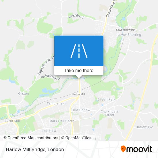 Harlow Mill Bridge map