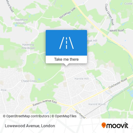 Lowewood Avenue map