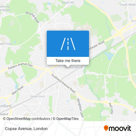 Copse Avenue map