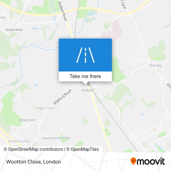Wootton Close map