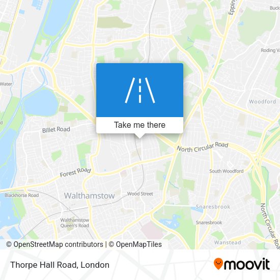 Thorpe Hall Road map