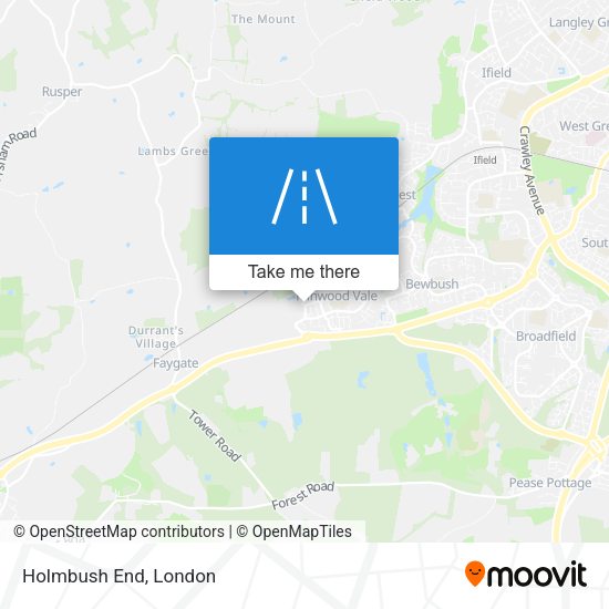 Holmbush End map