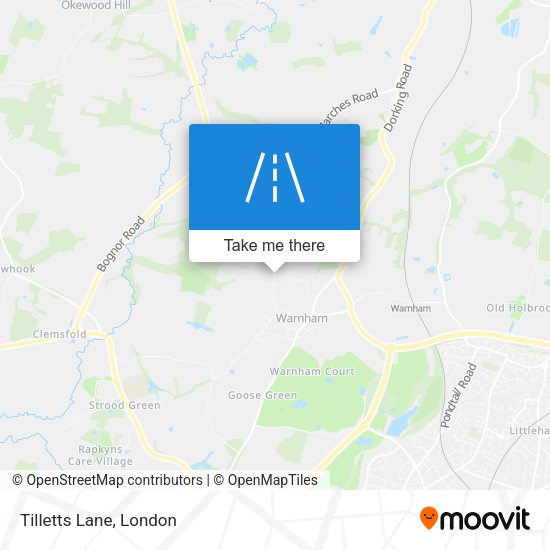 Tilletts Lane map