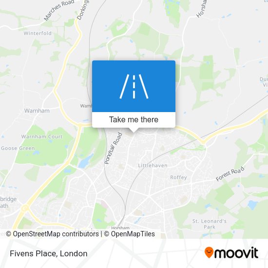 Fivens Place map