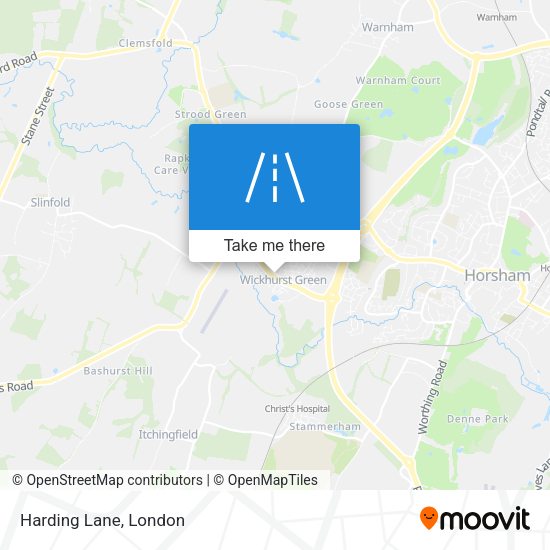 Harding Lane map