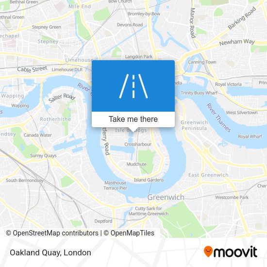 Oakland Quay map