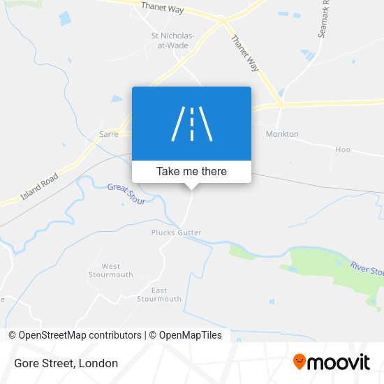 Gore Street map