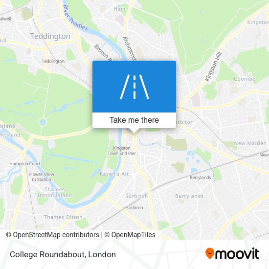 College Roundabout map