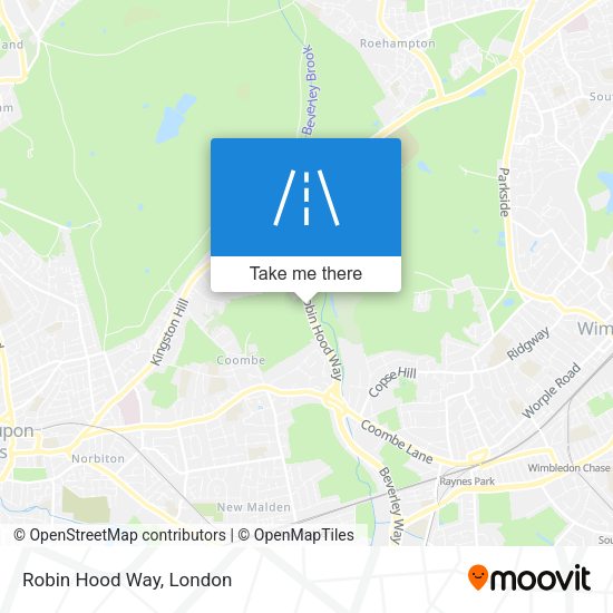 Robin Hood Way map