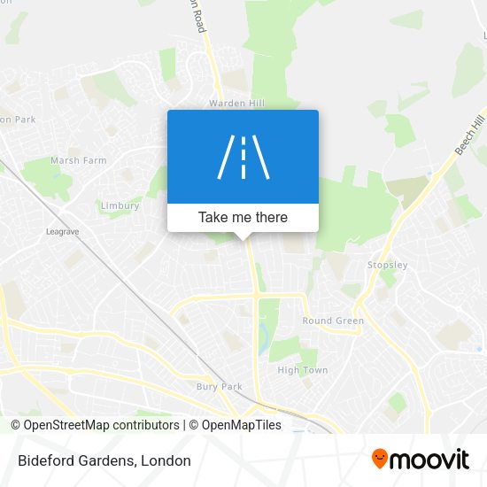 Bideford Gardens map