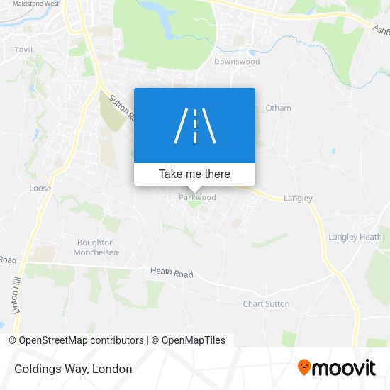 Goldings Way map