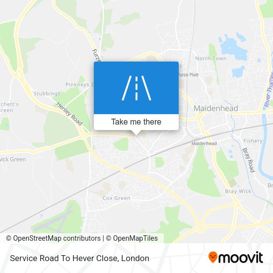 Service Road To Hever Close map