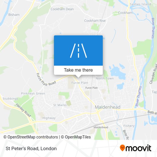 St Peter's Road map