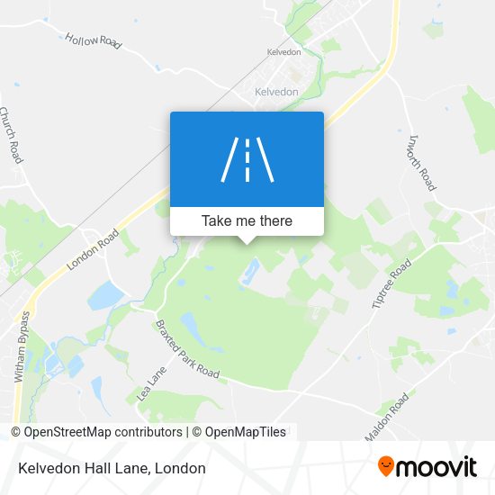 Kelvedon Hall Lane map
