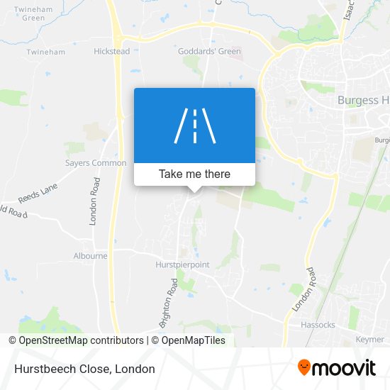 Hurstbeech Close map