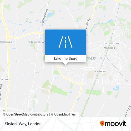 Skylark Way map