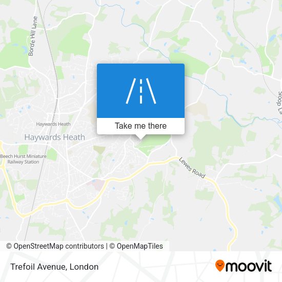 Trefoil Avenue map