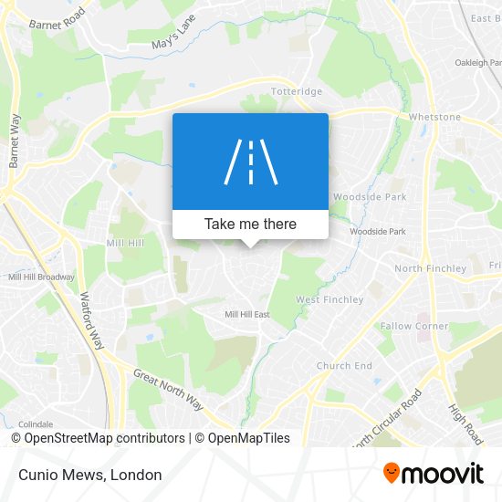 Cunio Mews map