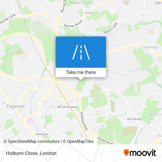 Holborn Close map