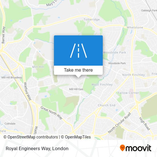 Royal Engineers Way map