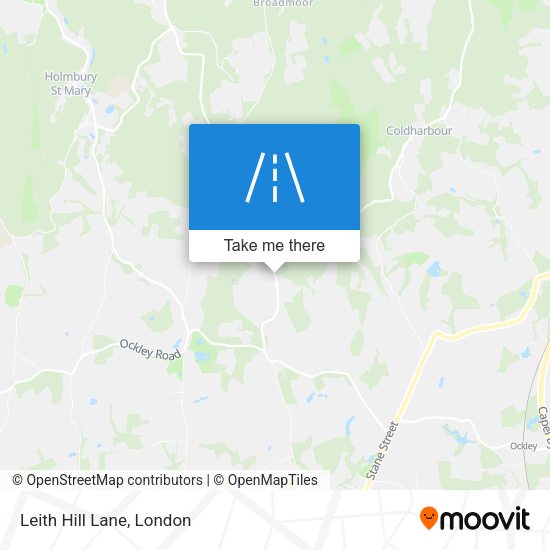 Leith Hill Lane map