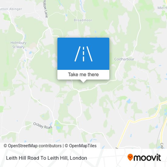 Leith Hill Road To Leith Hill map