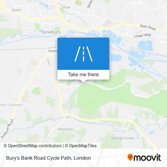 Bury's Bank Road Cycle Path map