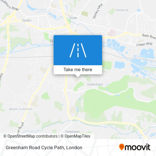 Greenham Road Cycle Path map