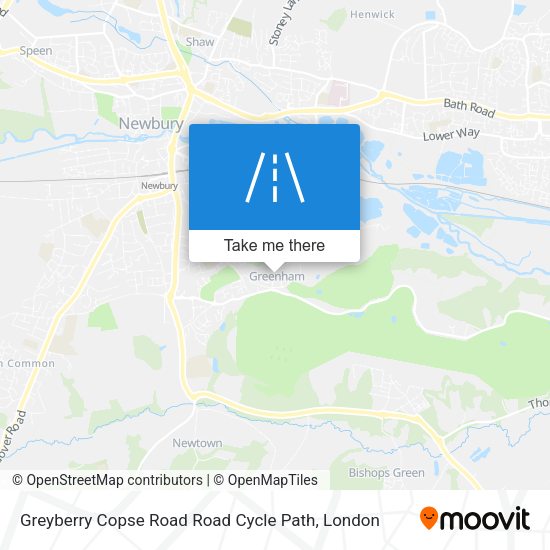 Greyberry Copse Road Road Cycle Path map