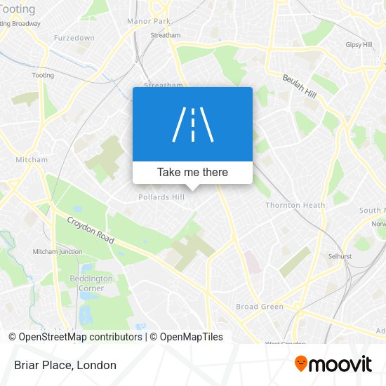 Briar Place map