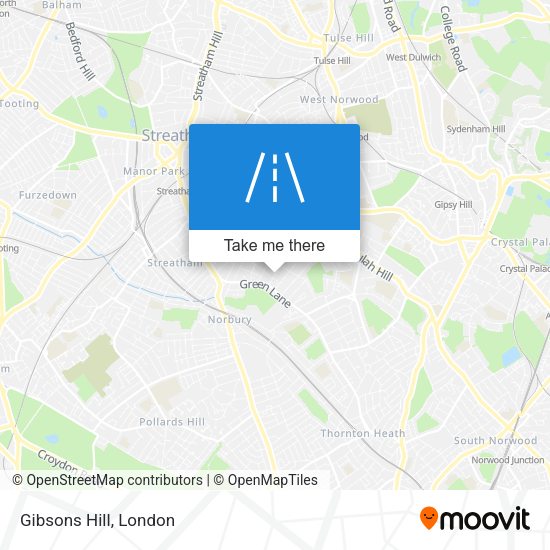 Gibsons Hill map