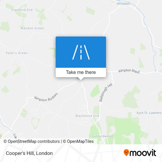 Cooper's Hill map