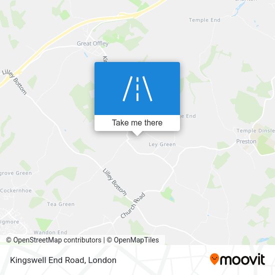 Kingswell End Road map