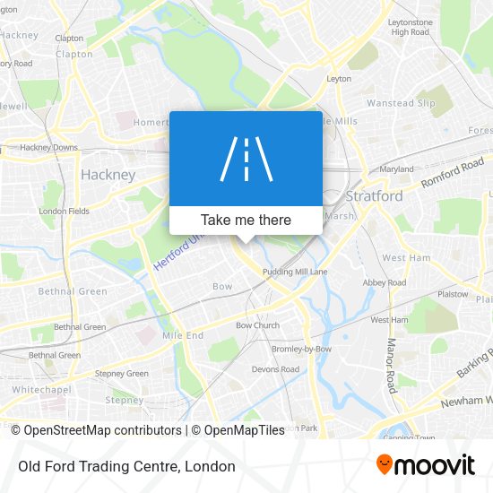 Old Ford Trading Centre map