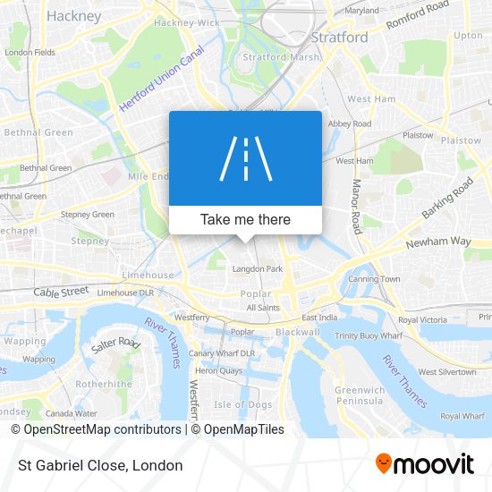 St Gabriel Close map