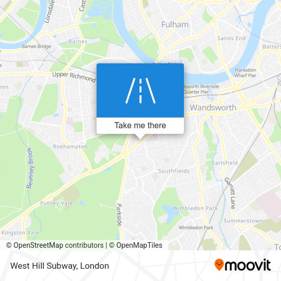 West Hill Subway map