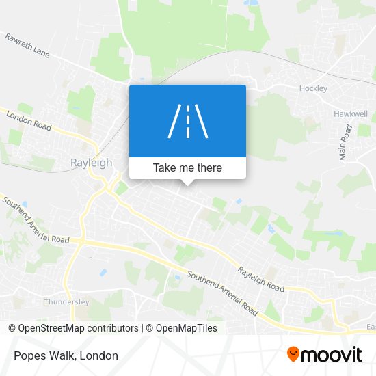 Popes Walk map