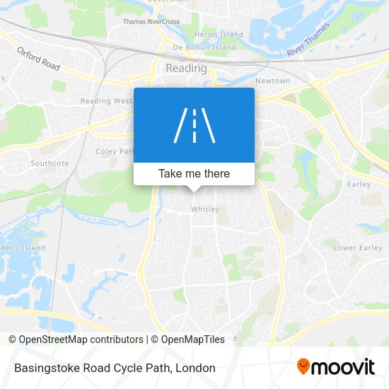 Basingstoke Road Cycle Path map