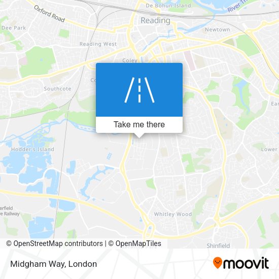 Midgham Way map