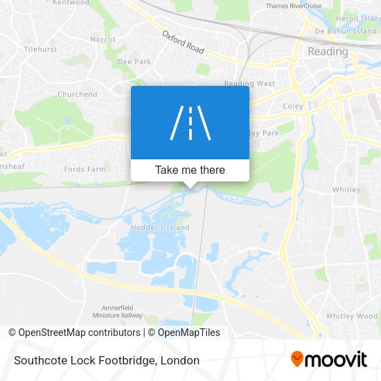 Southcote Lock Footbridge map
