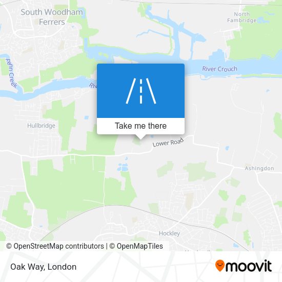Oak Way map