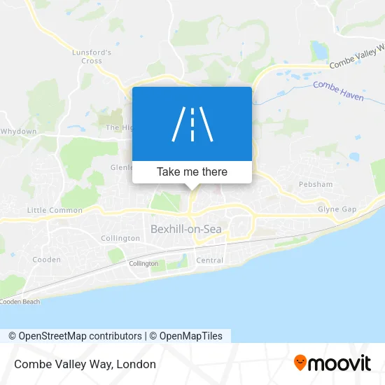 Combe Valley Way map