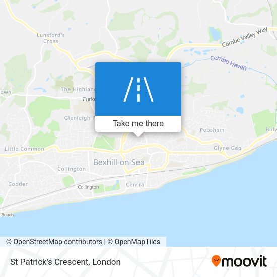 St Patrick's Crescent map