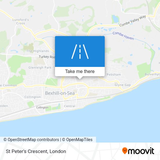 St Peter's Crescent map